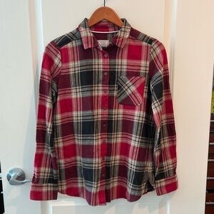 NWT Fat Face OLIVIA CHECK SHIRT DARK RED Flannel